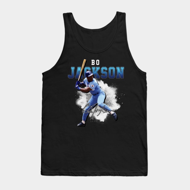 Bo Jackson Bo Knows Signature Vintage Legend Baseball Football Rap Bootleg Graphic Style Tank Top by Koch Sean